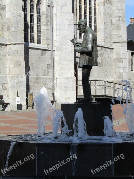 Fountain Bronze Statue Church Free Photos