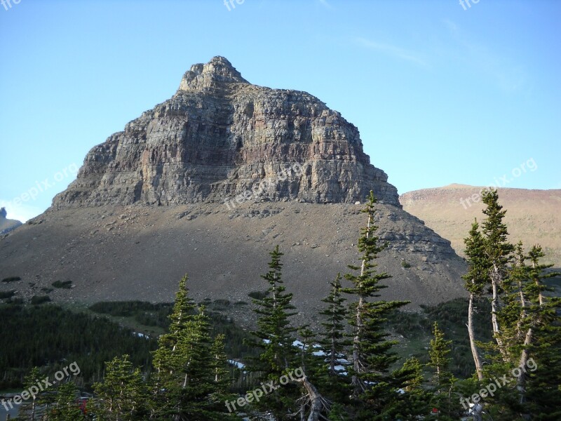 Mountain Butte Peak Nature Sky