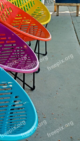 Sun Chairs Colour Summer Main Street Colorful