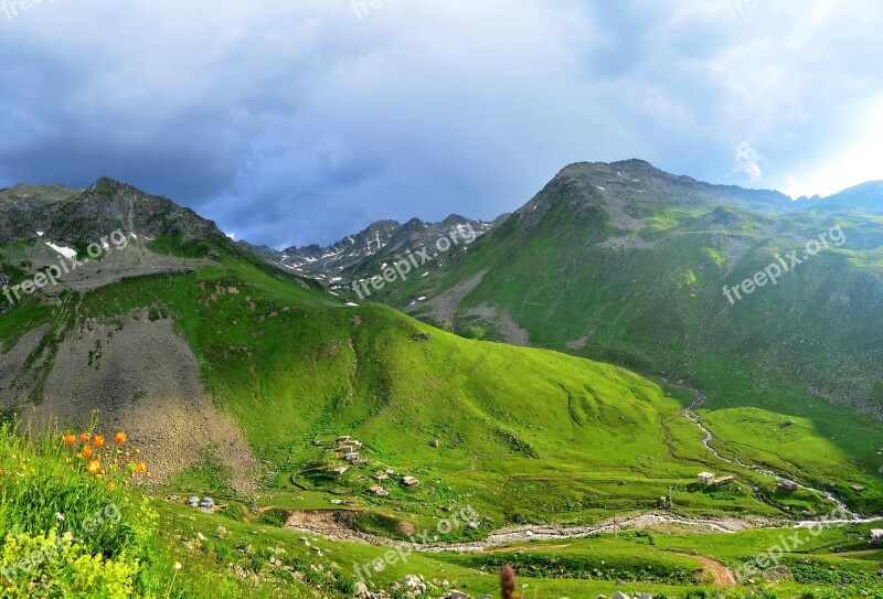 Kaçkars From Gateway Mountains Clouds Nature