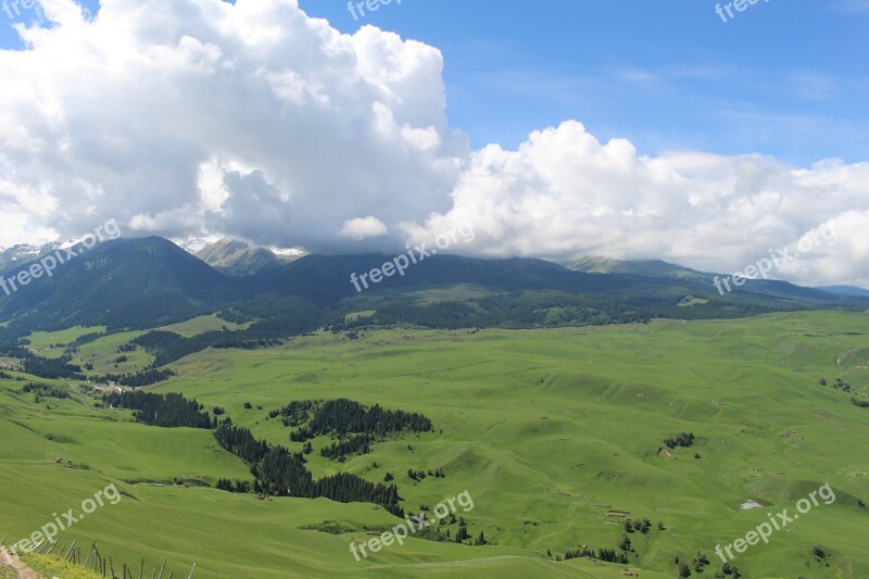 Prairie The Scenery In Xinjiang Free Photos