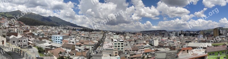 Quito City View Panoramic Urban