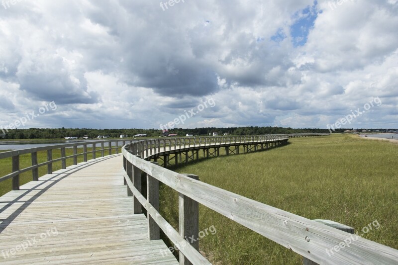 Walking Bridge New Brunswick Canada Tourism Summer