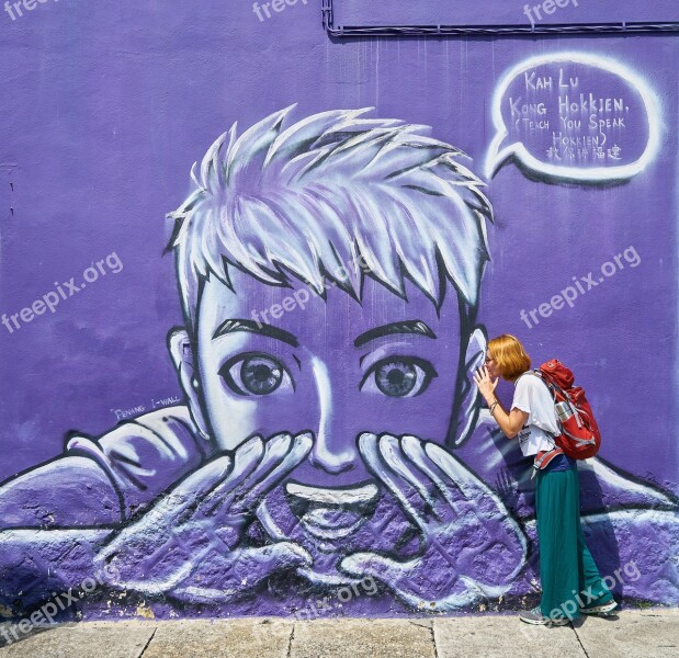 Graffiti Purple Pictures Paint People