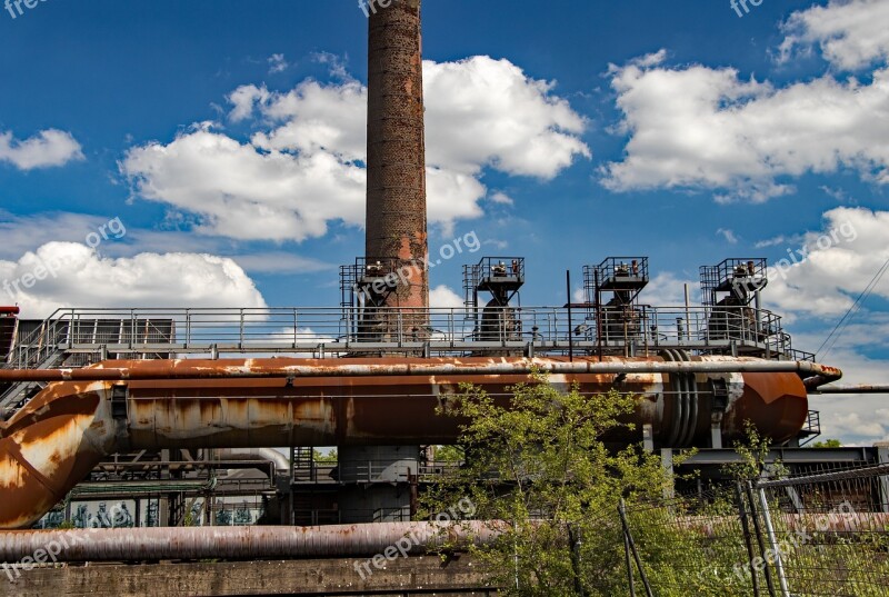 Duisburg Steel Mill Factory Industry Old