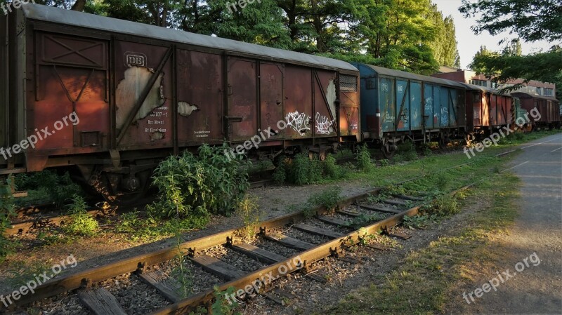 Train Wagons Abandoned Siding Railway