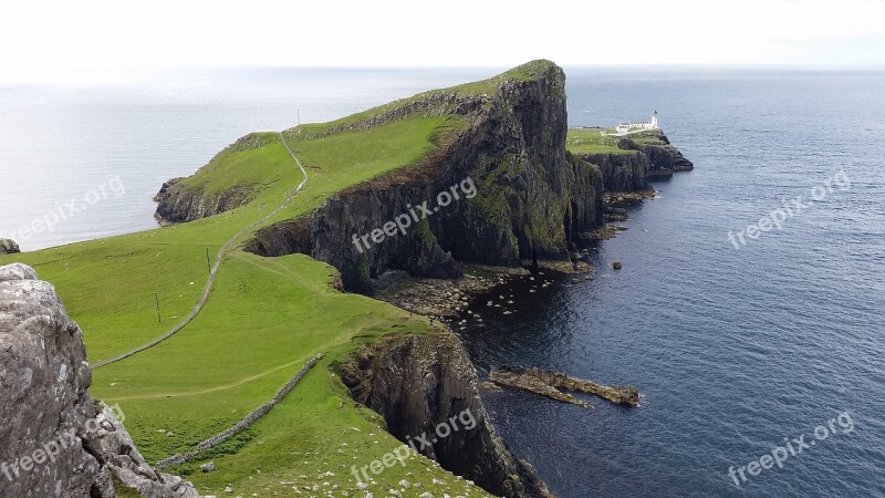 Point Scottish Scotland Rocky Skye