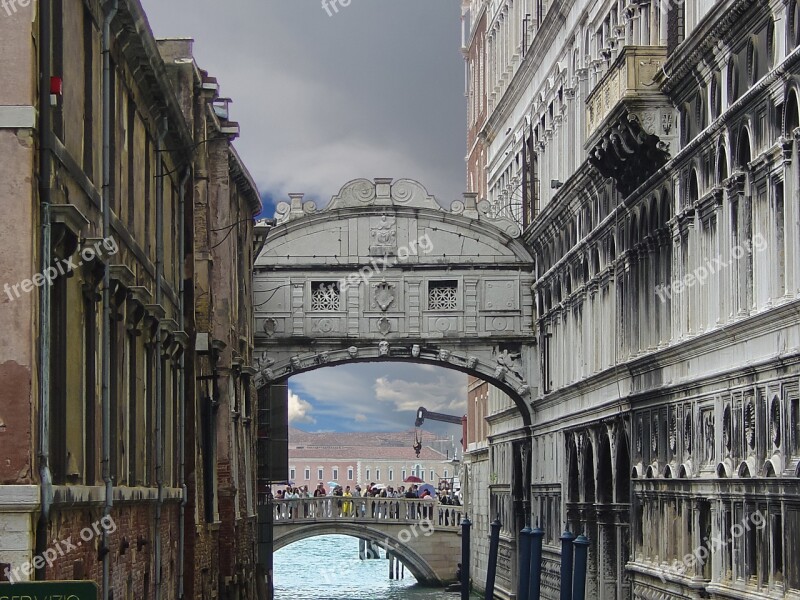 Venice Bridge Sighs Venezia Landmark