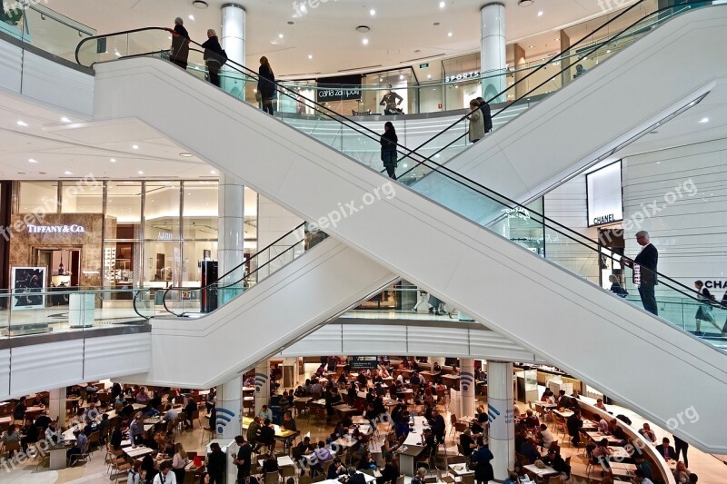 Shopping Centre Escalators Mall Staircase Business