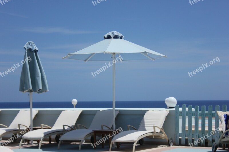 Summer Sun Sun Lounger Vacations South Sea