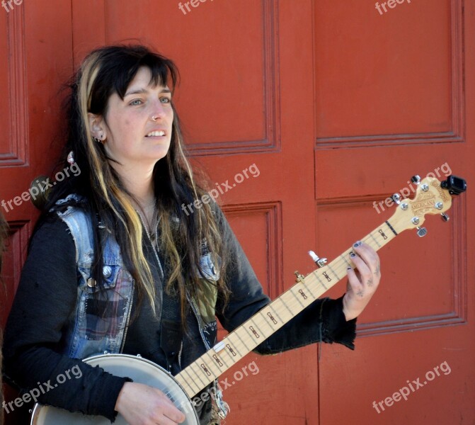 Banjo Musician Portrait Music Instrument