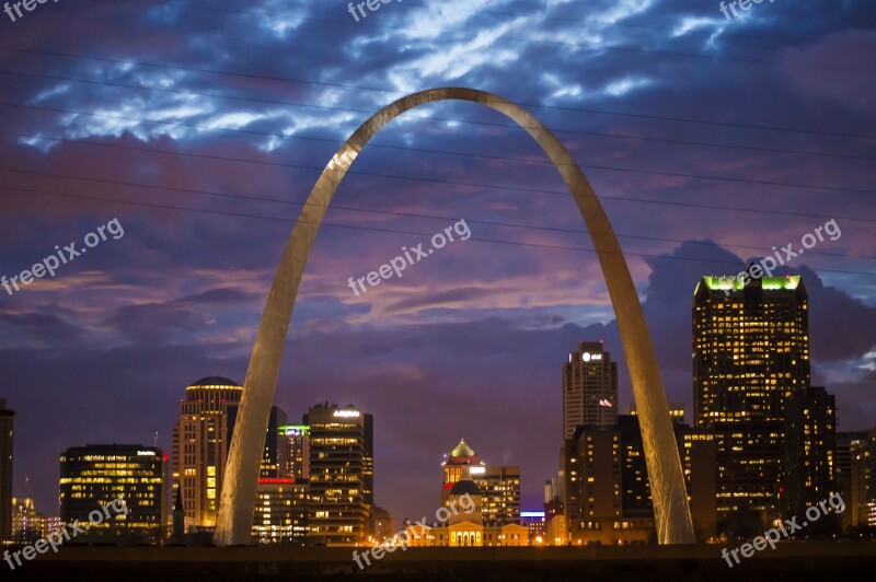 Arch St Louis St Louis Arch Sky Landmark