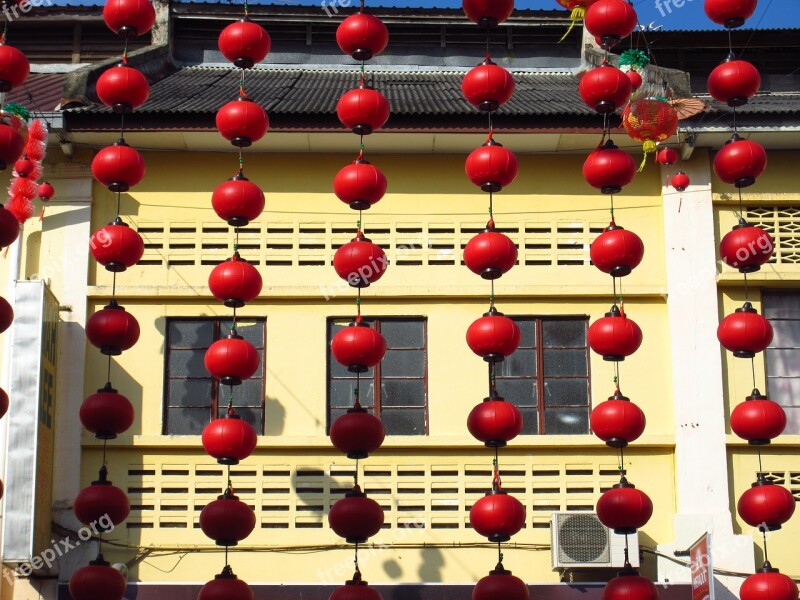 Lanterns Red Lanterns Building Free Photos