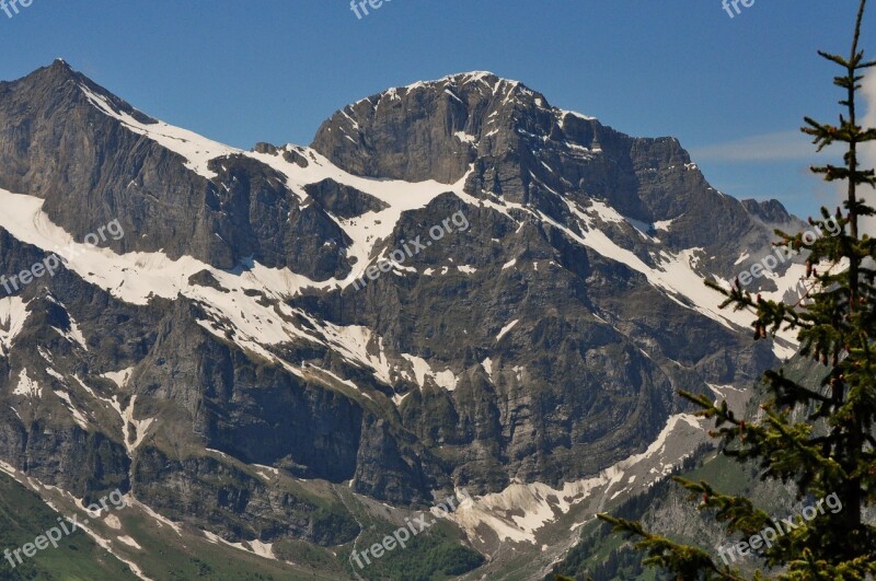 Switzerland Alpine Mountain Group Swiss Alps Landscape