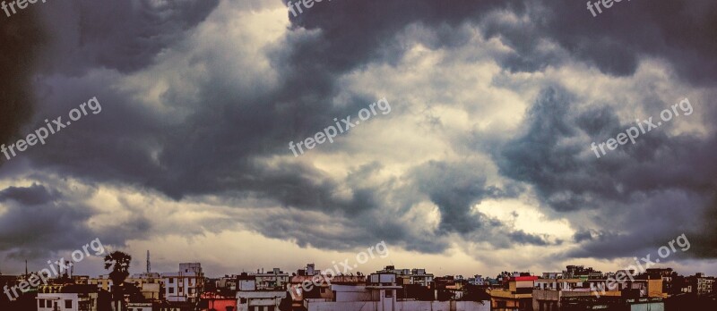 Clouds Storm Storm Clouds Sky Nature