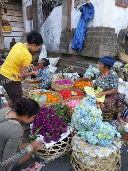 Bali Ubud Indonesia Asia Market