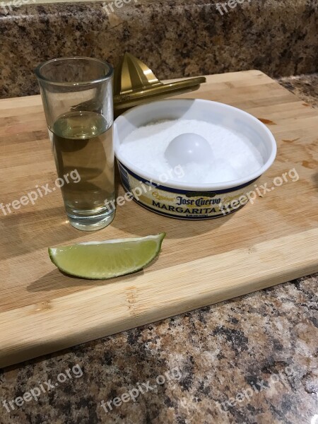 Tequila Shots Alcohol Mexico Salt