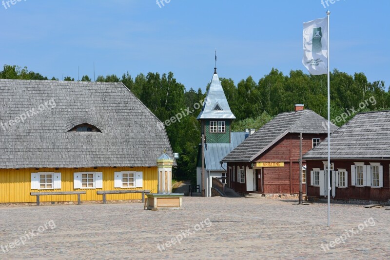 Open Air Museum Small Town Architecture Lithuania Rumsiskes