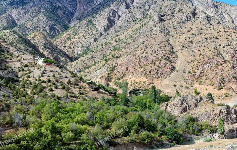 Coruh Valley River Mountain Nature Landscape