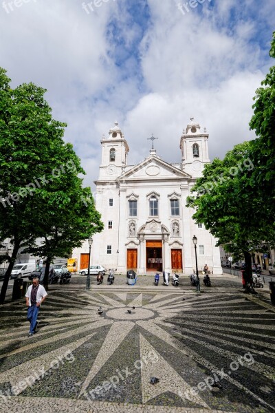 Lisbon Portugal Kirch Historic Center Lisboa