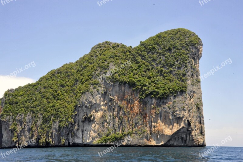 Cliff Sea Rock Side Beach