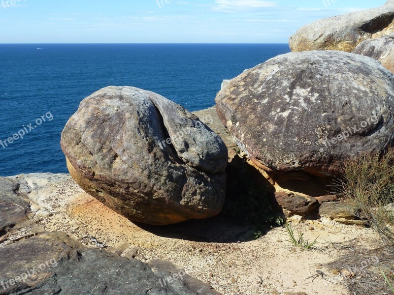 Boulders Sea Nature Water Coast