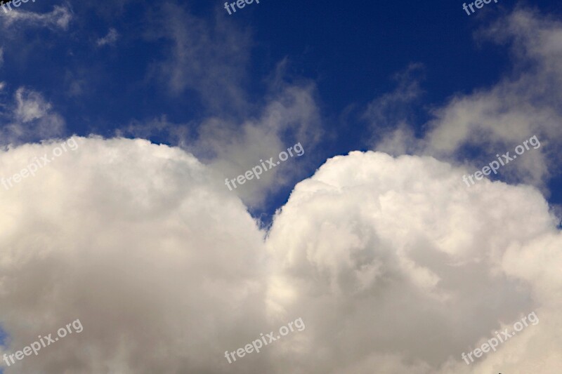 Sky Cloud Heart Blue Landscape