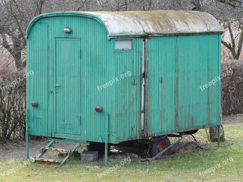 Bauwagen Wood Car Circus Wagon Accommodation Device Truck