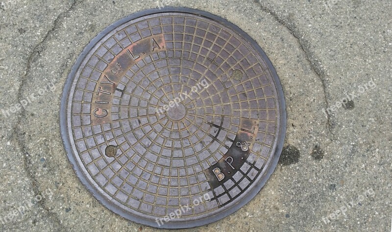 Texture Manhole Cover Grungy Metal Circle