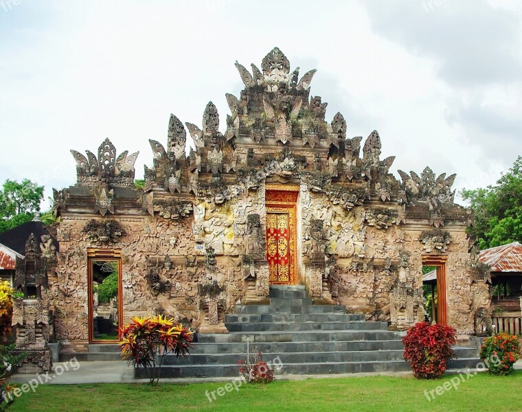 Indonesia Bali Temple Sculptures Statues