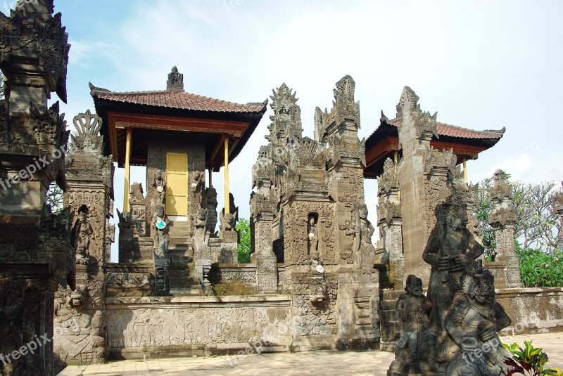 Indonesia Bali Temple Sculptures Statues