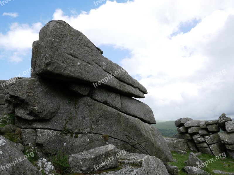 Dartmoor Granite Pew Tor Tor Moorland