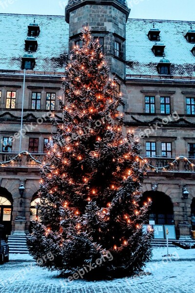 Rothenburg Of The Deaf Marketplace Christmas Town Hall Historic Center