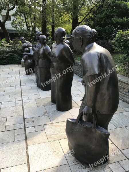 Taiwan Statue Portrait Stone Young And Old