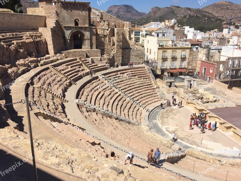 Cartagena Roman Theatre Cartagena Roman Theater Amphitheater Free Photos