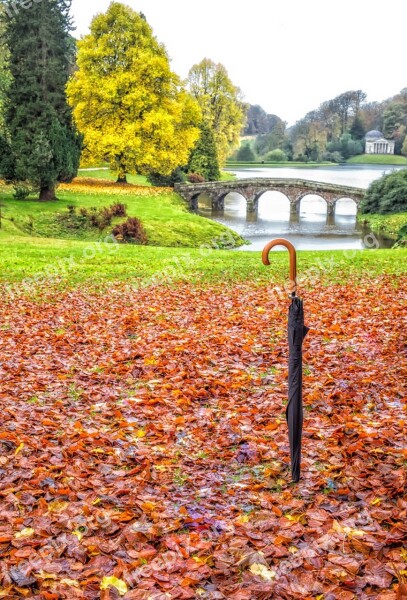 Stourhead Gardens Wiltshire Uk Autumn