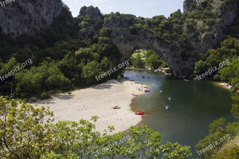 France Ardèche River Paddler Paddle