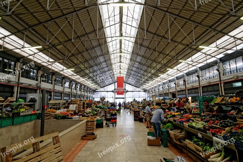 Lisbon Portugal Historic Center Market Hall Historically