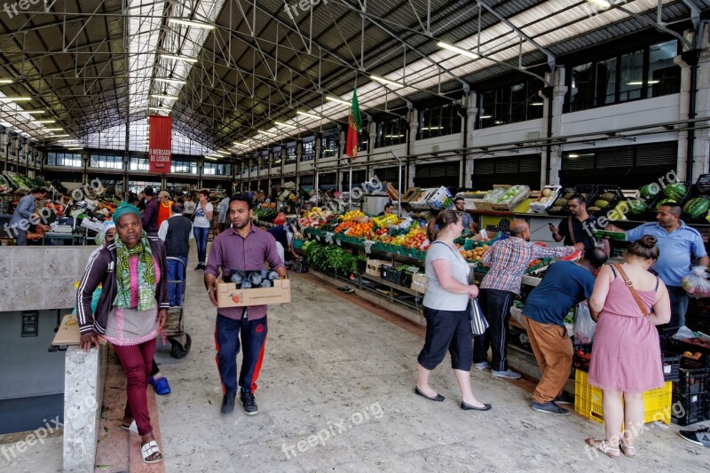 Lisbon Portugal Historic Center Market Hall Historically