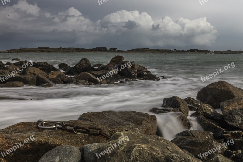 Rousse Bay Guernsey Sea Free Photos