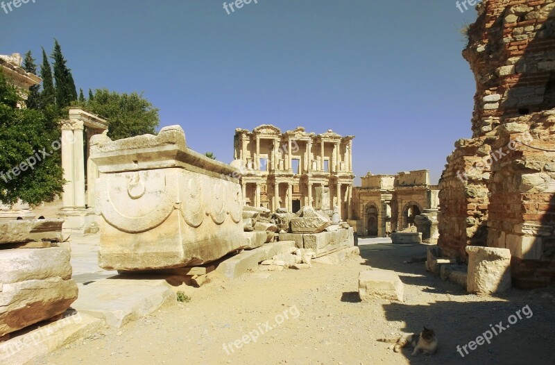 Street Ephesus Celsus Library Turkey