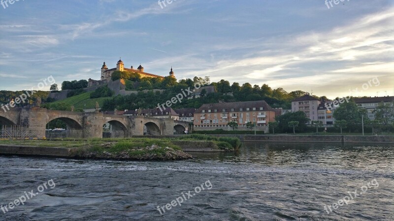 Castle Bridge River Water Sunset