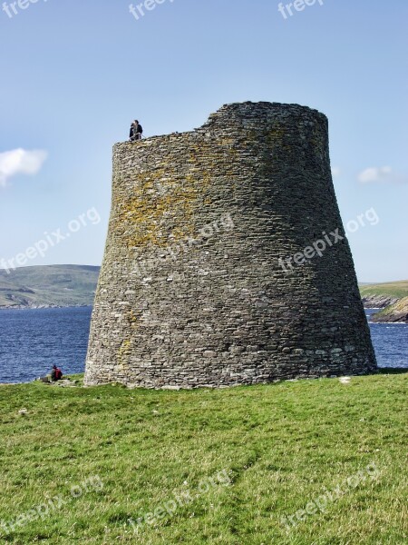 Shetland Isles Scotland Mousa Broch Scottish