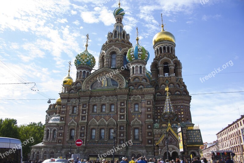 Russia Church Of The Resurrection Saint-petersburg Places Of Interest Free Photos