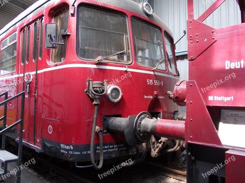 Railway Train Red Dampflokomitive Rails Track Steam Locomotive