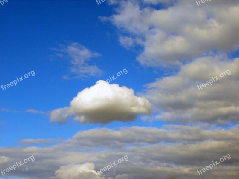 The Sky The Clouds Puff Sky Panorama