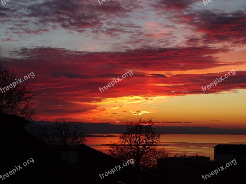 Sunset Summer Sonnenuntergang Abendstimmung Free Photos