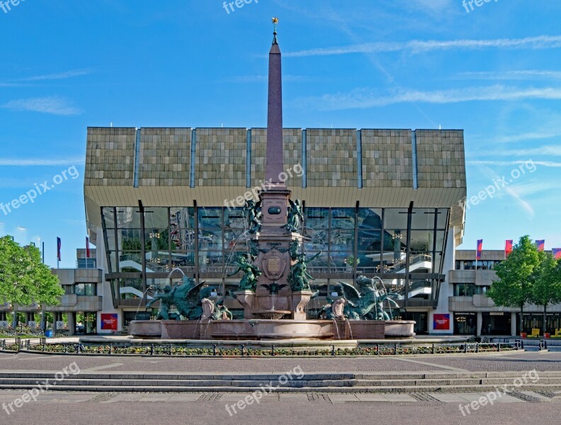 Gwandhaus Leipzig Saxony Mende Fountain Fountain