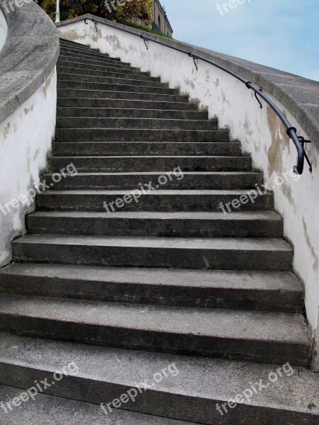 Stairs Emergence Stone Stairway Historic Center Weathered