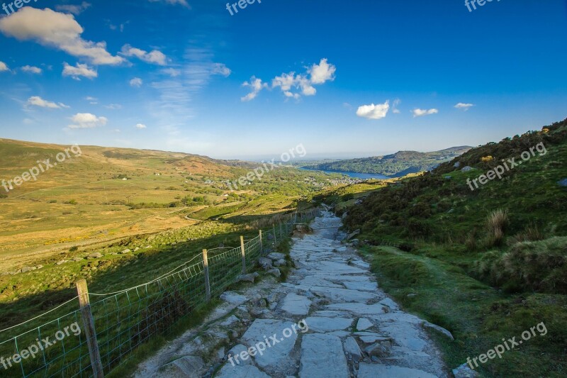 Walkway Mountain Panorama Snowdon Free Photos